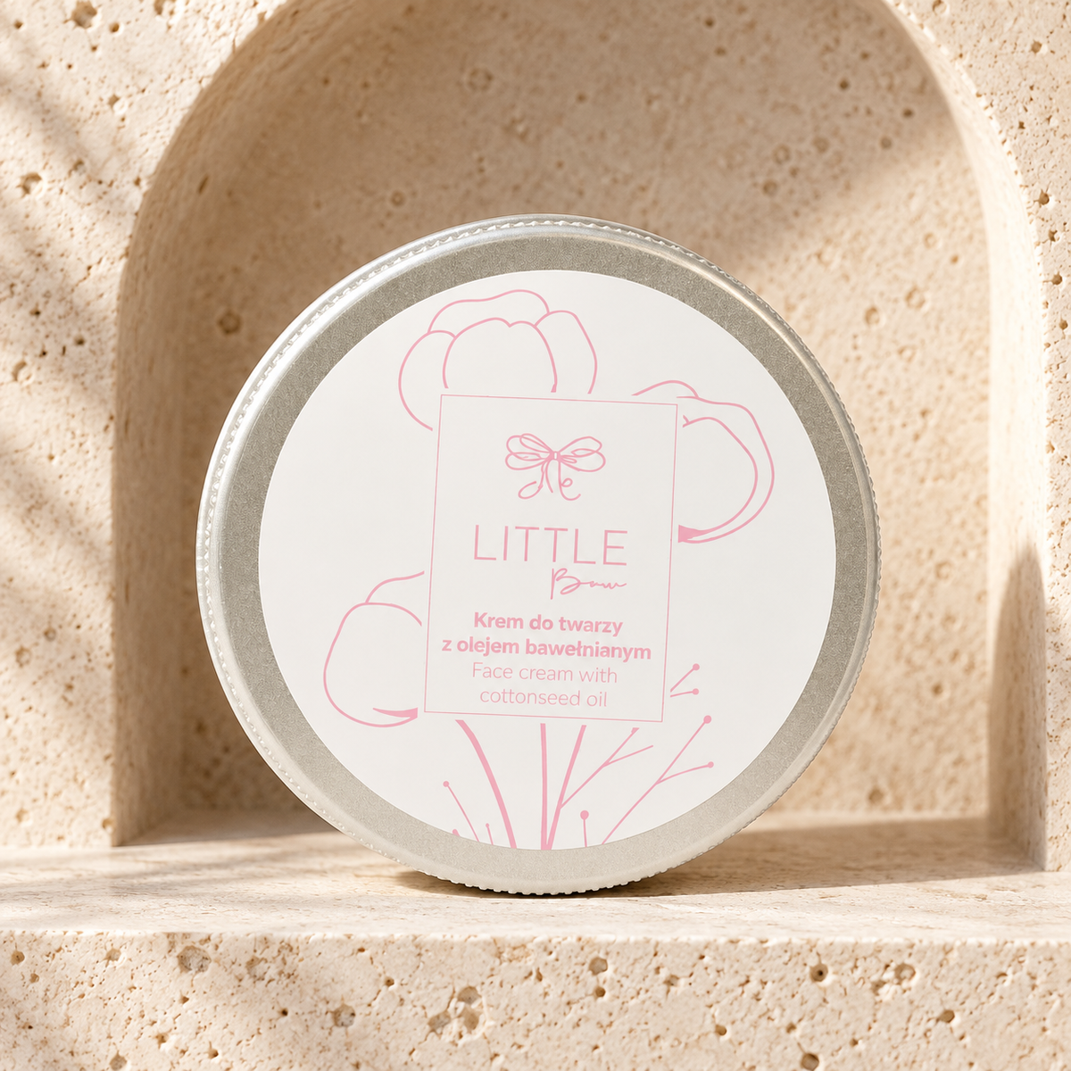 Krem do twarzy z olejem bawełnianym Little Bow Cosmetics