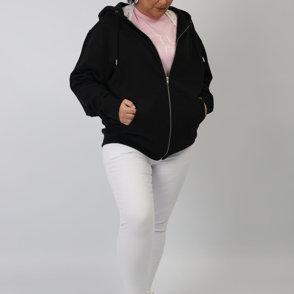 
                  
                    Bluza z kapturem haft Little Bow na zamek - szelki
                  
                