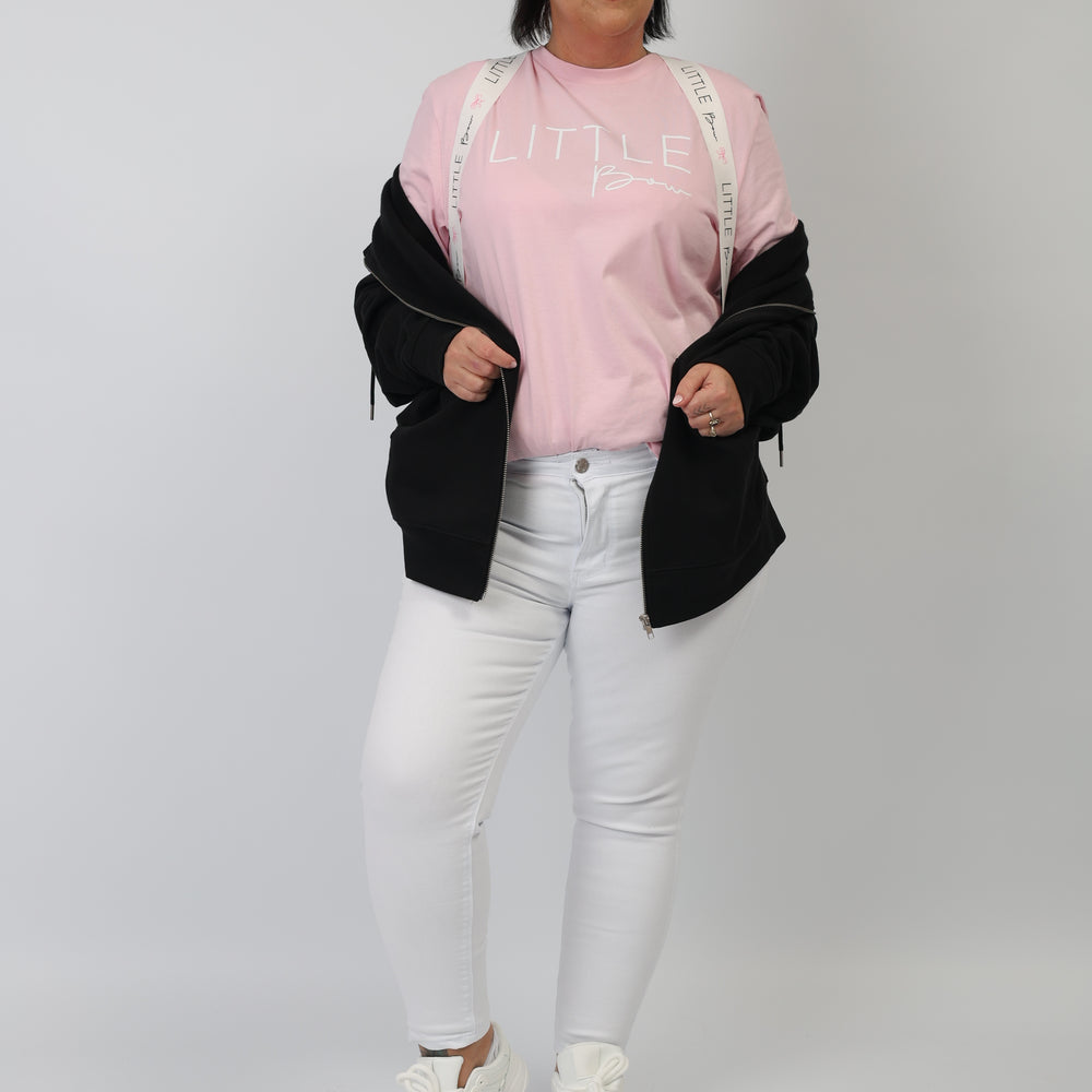 
                  
                    Bluza z kapturem haft Little Bow na zamek - szelki
                  
                