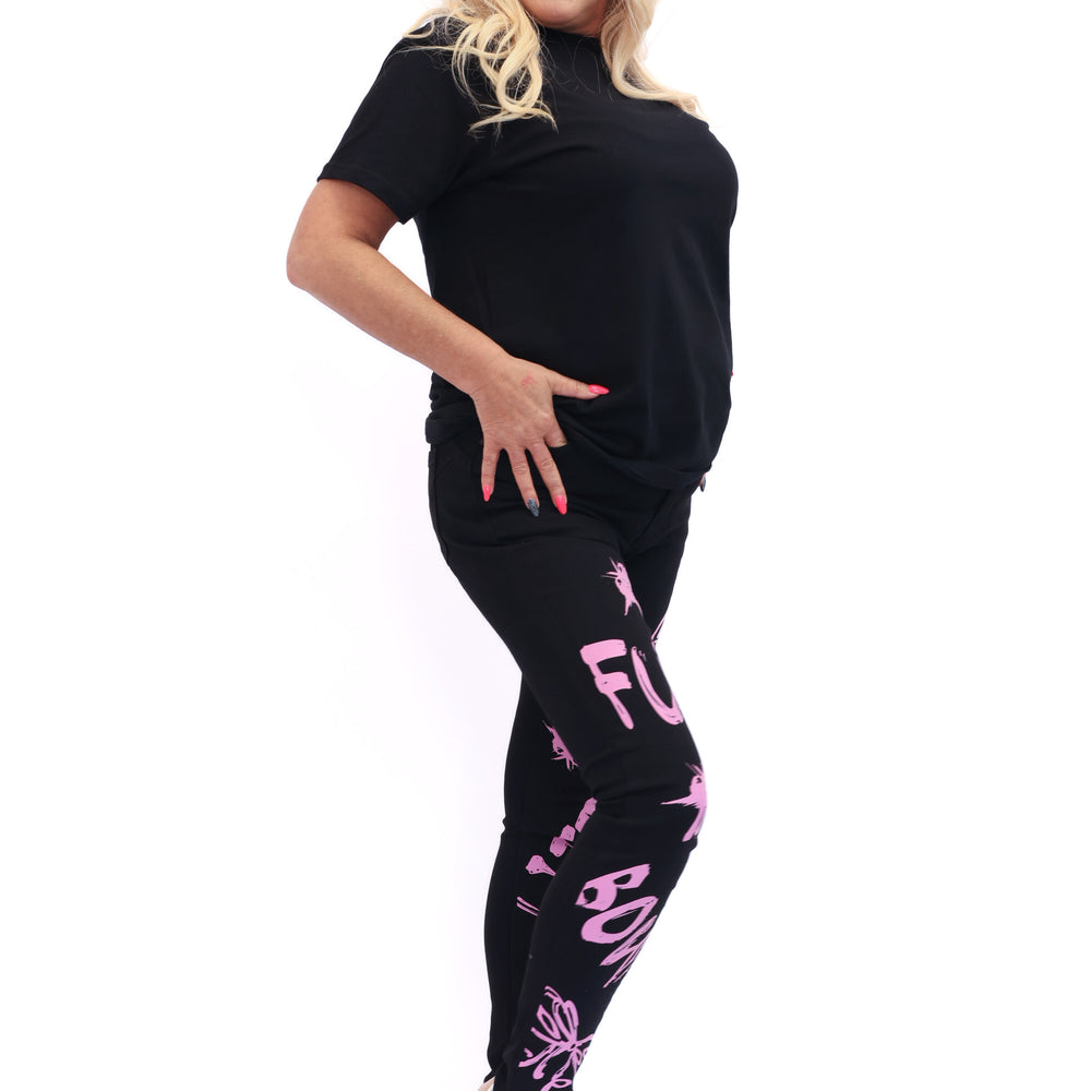 
                  
                    SPODNIE JEANS NAPISY - LITTLEBOW
                  
                