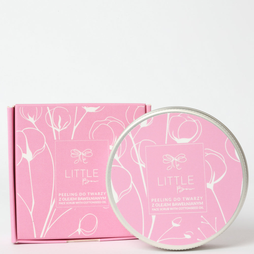 Peeling do twarzy z olejem bawełnianym Little Bow Cosmetics