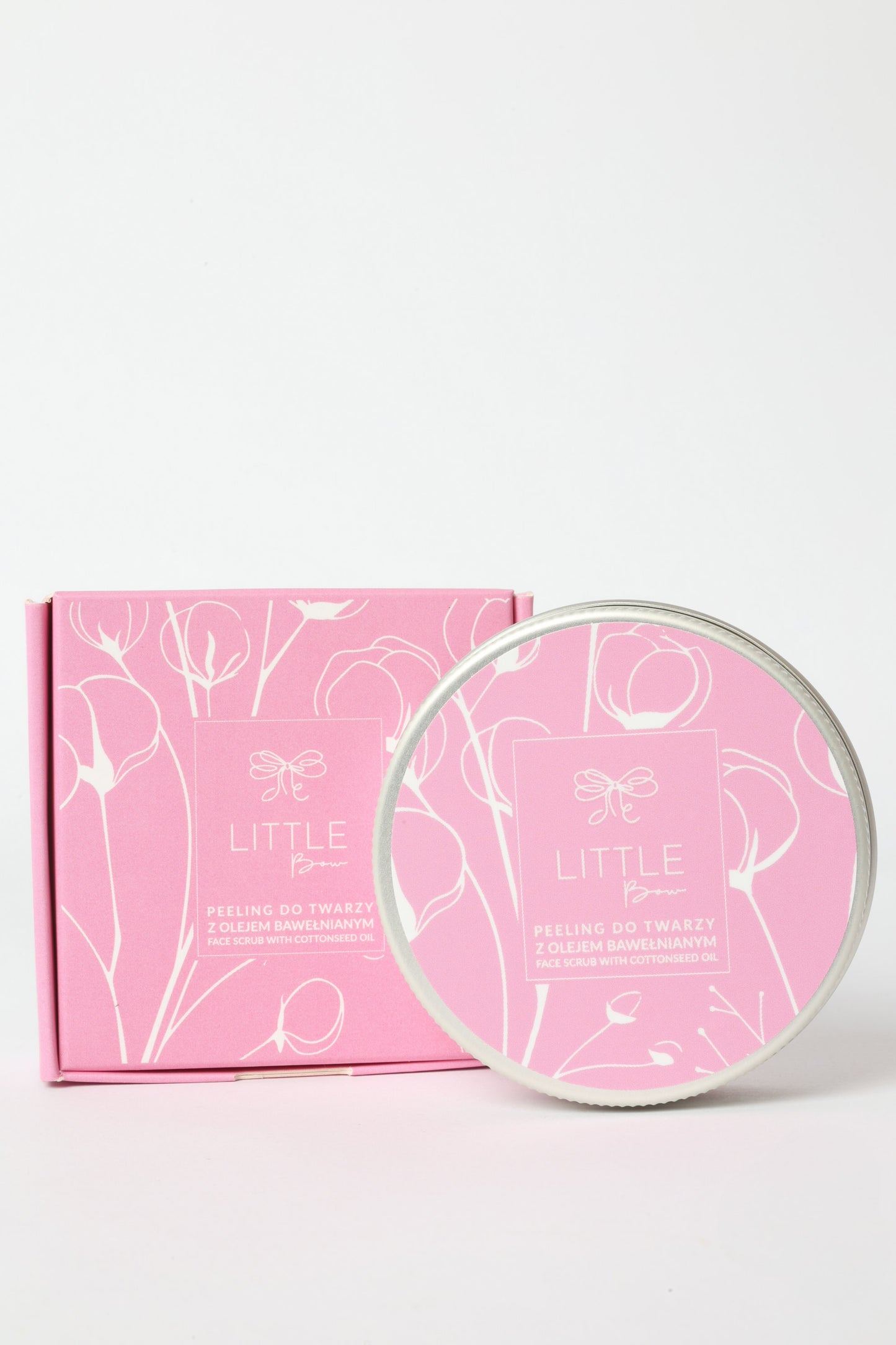 Peeling do twarzy z olejem bawełnianym Little Bow Cosmetics